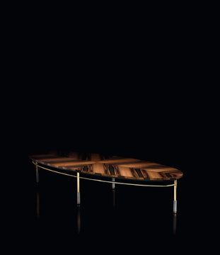 TOBIA - Oval wooden coffee table by Former In Italia - view 3